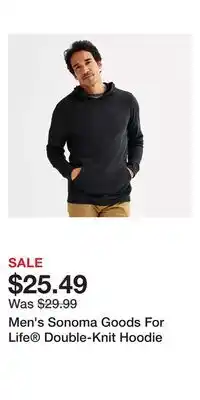 Kohl's Men's Sonoma Goods For Life Double-Knit Hoodie offer