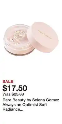 Kohl's Rare Beauty by Selena Gomez Always an Optimist Soft Radiance Setting Powder offer