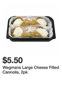 Wegmans Wegmans Large Cheese Filled Cannolis, 2pk offer