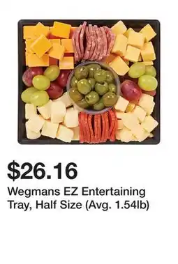 Wegmans Wegmans EZ Entertaining Tray, Half Size (Avg. 1.54lb) offer