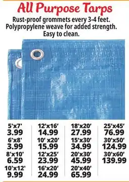 Ocean State Job Lot All Purpose Tarps offer