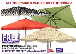 Ocean State Job Lot Patio Umbrellas offer