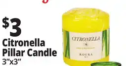 Ocean State Job Lot Citronella Insect Repellent Pillar Candle offer