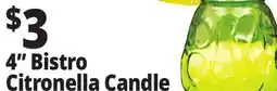 Ocean State Job Lot Citronella 4 Glass Table Candle offer