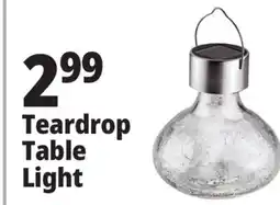 Ocean State Job Lot Outdoor Living Accents Solar Glass Teardrop LED Table Top Light offer
