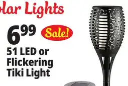 Ocean State Job Lot Outdoor Living Accents Solar 51 LED Tiki Light with Flickering Flame offer