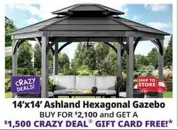 Ocean State Job Lot Ashland 14.7' x 14.7' Hexagonal Hardtop Gazebo offer
