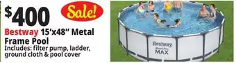 Ocean State Job Lot Bestway 15' x 48 Steel Pro Max Above Ground Pool Set offer