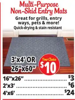 Ocean State Job Lot Multi-Purpose Non-Skid Entry Mats offer