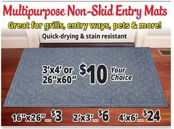 Ocean State Job Lot Multipurpose Non-Skid Entry Mats offer