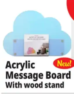 Ocean State Job Lot Acrylic Message Board With wood stand offer