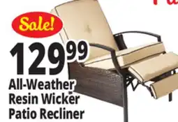 Ocean State Job Lot All-Weather Resin Wicker Patio Recliner offer
