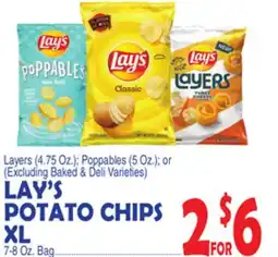 Bravo Supermarkets LAY'S POTATO CHIPS XL offer