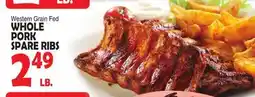 Bravo Supermarkets WHOLE PORK SPARE RIBS offer