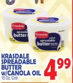 Bravo Supermarkets KRASDALE SPREADABLE BUTTER W/CANOLA OIL offer