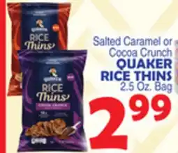 Bravo Supermarkets QUAKER RICE THINS offer