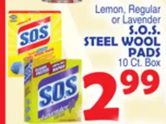 Bravo Supermarkets S. O. S. STEEL WOOL PADS offer