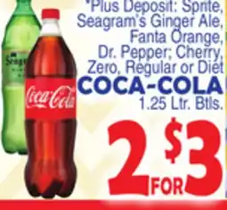 Bravo Supermarkets COCA-COLA 1.25 Ltr. Btls offer