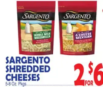 Bravo Supermarkets SARGENTO SHREDDED CHEESES offer
