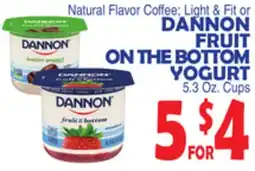 Bravo Supermarkets DANNON FRUIT ON THE BOTTOM YOGURT offer