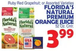 Bravo Supermarkets FLORIDA'S NATURAL PREMIUM ORANGE JUICE offer