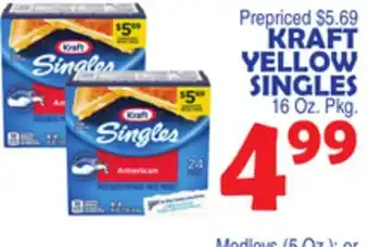 Bravo Supermarkets KRAFT YELLOW SINGLES offer
