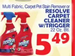 Bravo Supermarkets RESOLVE CARPET CLEANER W/TRIGGER offer