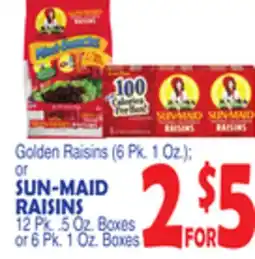 Bravo Supermarkets SUN-MAID RAISINS offer