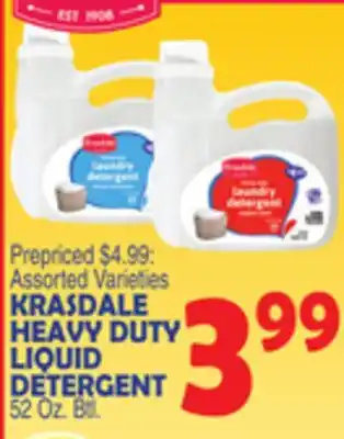 Bravo Supermarkets KRASDALE HEAVY DUTY LIQUID DETERGENT offer