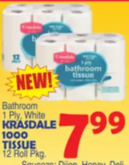 Bravo Supermarkets KRASDALE 1000 TISSUE offer