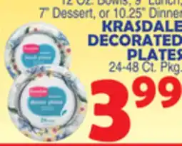 Bravo Supermarkets KRASDALE DECORATED PLATES 24-48 Ct. Pkg offer