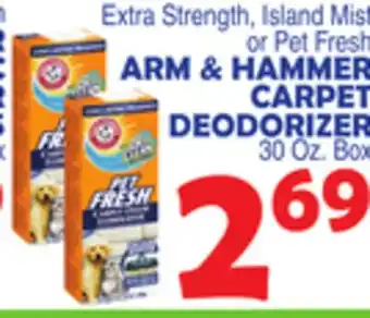 Bravo Supermarkets ARM & HAMMER CARPET DEODORIZER offer