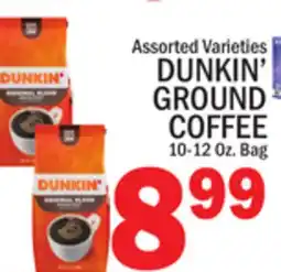 C Town DUNKIN' GROUND COFFEE offer