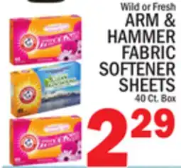 C Town ARM & HAMMER FABRIC SOFTENER SHEETS offer