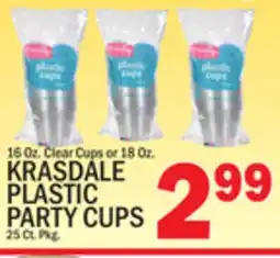 C Town KRASDALE PLASTIC PARTY CUPS offer