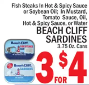 C Town BEACH CLIFF SARDINES offer