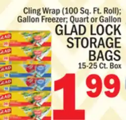C Town GLAD LOCK STORAGE BAGS offer