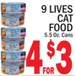 C Town 9 LIVES CAT FOOD offer