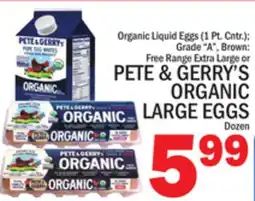 C Town PETE & GERRY'S ORGANIC LARGE EGGS offer