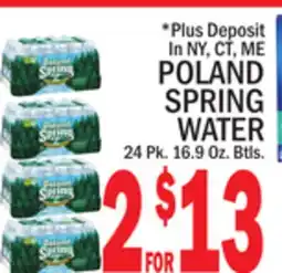 C Town POLAND SPRING WATER offer