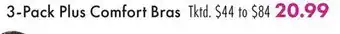 Boscov's 3-Pack Plus Comfort Bras offer