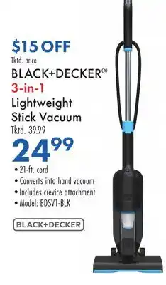 Boscov's BLACK + DECKER 3-in-1 Lightweight Stick Vacuum offer
