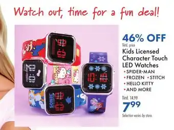Boscov's Kids Licensed Character Touch LED Watches offer