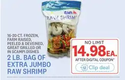 Kings Food Markets 2 LB. BAG OF EXTRA JUMBO RAW SHRIMP offer
