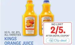 Kings Food Markets KINGS ORANGE JUICE offer