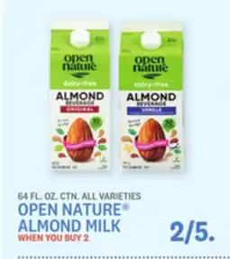 Kings Food Markets OPEN NATURE ALMOND MILK offer