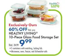 Boscov's HEALTHY LIVING 10-Piece Glass Food Storage Set offer