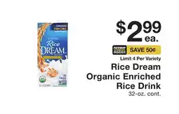Fairway Store Market Rice Dream Organic Enriched Rice Drink offer