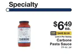 Fairway Store Market Carbone Pasta Sauce offer