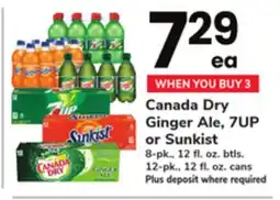 ACME Canada Dry Ginger Ale, 7UP or Sunkist offer